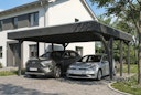 Vorschaubild Skan Holz Doppelcarport Friesland 546x555 cm - 1 Einfahrtsbogen Set G