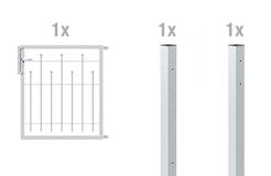 Alberts® Einzeltor-Set Madrid zum EinbetonierenZubehörbild