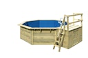 Vorschaubild Karibu Pool Modell X2 470 x 470 cm mit Terrasse - kesseldruckimprägniert mit Metallecken