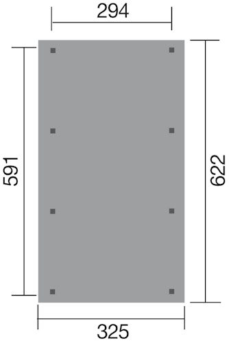 Weka Carport 609 mit Massivholzdach
