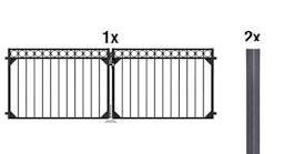Alberts® Doppeltor-Set Circle zum EinbetonierenZubehörbild