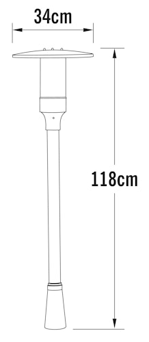 Konstsmide Gartenleuchte Nova, versch. Farben