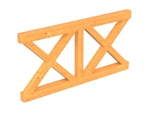 Skan Holz Andreaskreuz-Brüstung für Terrassenüberdachung DouglasieZubehörbild