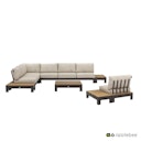 Vorschaubild Apple Bee Lounge Mittelmodul STICKS AND MORE, Aluminium Taupe / Teak Coastal / Kissen BEE WETT (100 % Polypropylen) Natural OAK