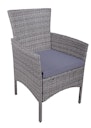 Vorschaubild Garden Pleasure Balkon-Set DAKOTA, Tisch 70 x 60 + 2 Sessel, Polyrattan / Akazie / Kissen 100 % Polyester