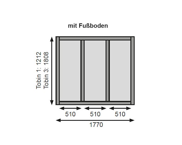 Karibu Eco Gartenhaus Gerätehaus Dahme 0/1/2/3 - 14 mm