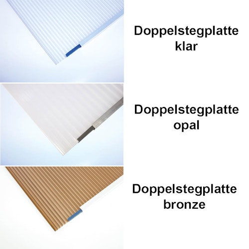 Skan Holz Aluminium Terrassenüberdachung Genua Breite 541 cm