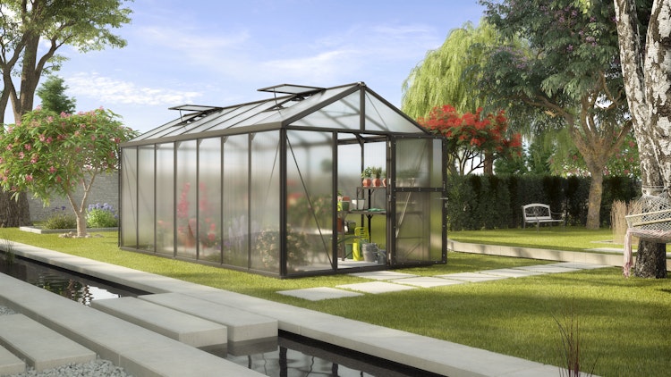 Vitavia Gewächshaus Zeus 13800 inkl. 3 Dachfenstern - 13,8 m²