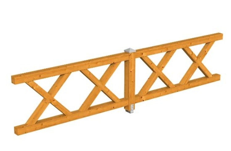 Skan Holz Brüstung Andreaskreuz zu Pavillon Cannes / Orleans