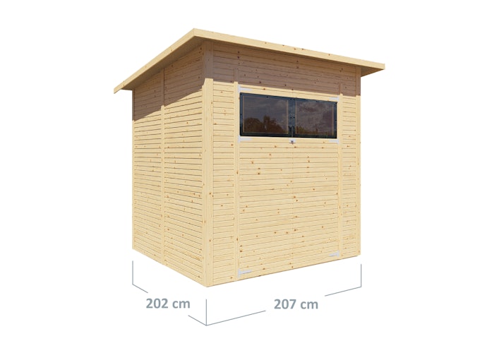 Bertilo Gartenhaus Pent Modern 3 - 18 mm