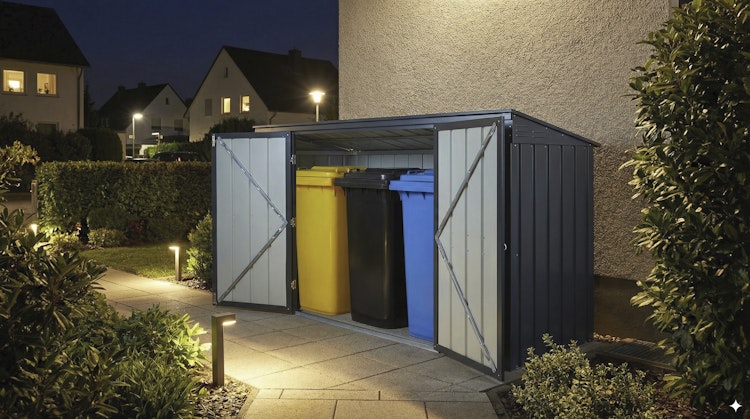 Globel Mülltonnenbox "Easy" mit Klappdeckel für bis zu 3 Mülltonnen