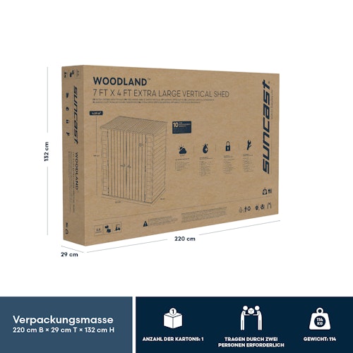 Suncast Kunststoff-Geräteschrank Modern (groß) - stahlverstärkt