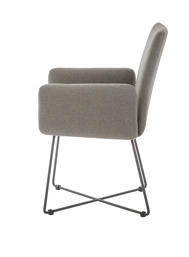 Diamond Garden Stuhl ARONA Sun & Rain, Edelstahl Dunkelgrau / Tuvatextil® (100 % Polyacryl) Grau