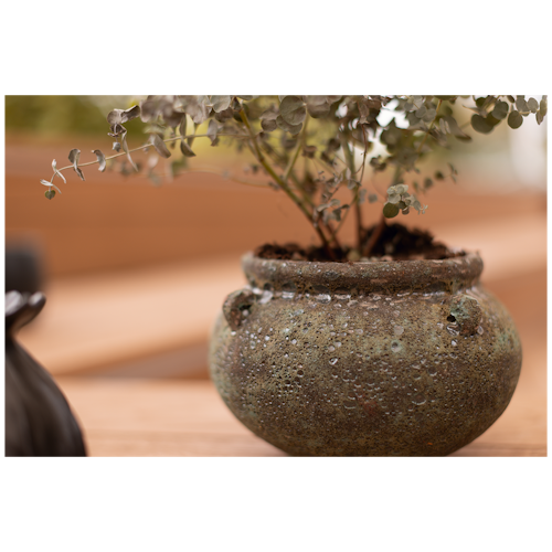 Vosteen Design Blumentopf / Pflanzgefäß Terrakotta schwarz ø 23 cm x H 16 cm