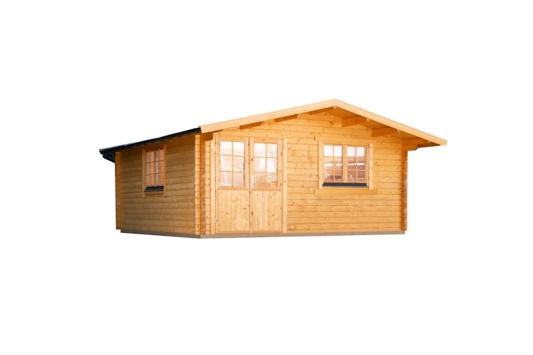 Wolff Finnhaus Gartenhaus Nordkap 44-D isolierverglast XL