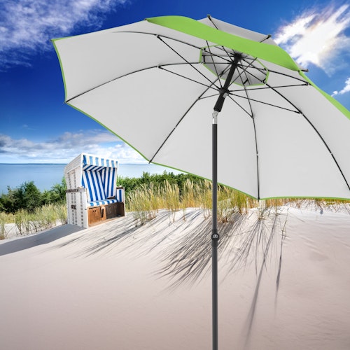 doppler Strandschirm WINDPROFI 200 Manual, Aluminium Anthrazit / 100 % Polyester 80 g/m²