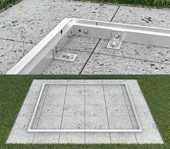 Hörmann Alu-Bodenrahmen für Gerätehaus Juno (Pult,- Flach,- und Satteldach)