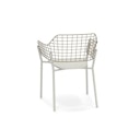 Vorschaubild EMU Armlehnstuhl LYZE, Aluminium Weiß / Edelstahl Taupe - Abverkauf