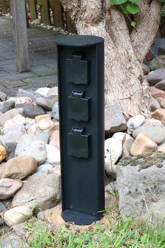 ECO-LIGHT Stromverteiler SOCKET STROMVERTEILER-3 Aluminiumguss schwarz (STROMVERTEILER-3)