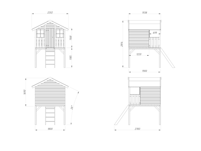 Palmako Kinderspielhaus Toby 2,1 m²