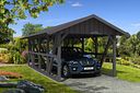Vorschaubild Skan Holz Schwarzwald - Satteldach Einzelcarport Breite 424 cm