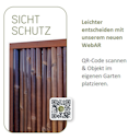 Vorschaubild BambusBASIS Modul5 Zaunfeld mit Abschlussprofilen Cortenstahl 