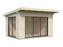 PRE:GA Gartenhaus Kandel Leimholz mit Schiebetüren 400 x 300 cm