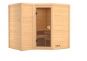 Vorschaubild Karibu Sauna Sahib 2-Massivholzsauna 38 mm -Eckeinstieg - Exklusivoptik inkl. gratis Sauna-Zubehörset im Wert von 234,94 €
