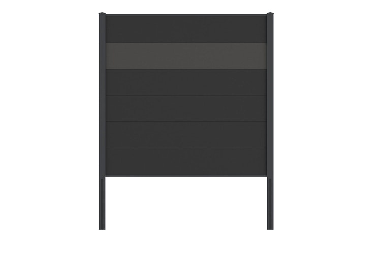 dz Alu Steckzaunelement VIDUAL Comp-Co WPC 280 für Dekorelement & Pfosten 72/72 mm