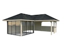 Vorschaubild Palmako Pavillon Bianca 24,9 m² Set 510 Slide Plus mit Isolierglas-Schiebetüren