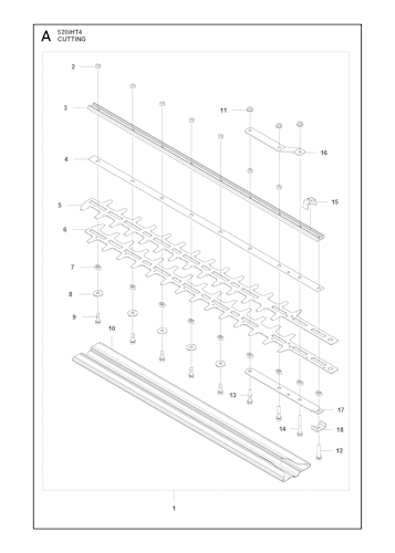 Husqvarna Heckenscheren/Stabheckenscheren 967971201 520iHT4