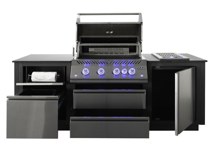Napoleon Outdoor Küche OASIS Compact 105 inkl. Gas-Einbaugrill der Serie 700 und Einbau Sizzle Zone