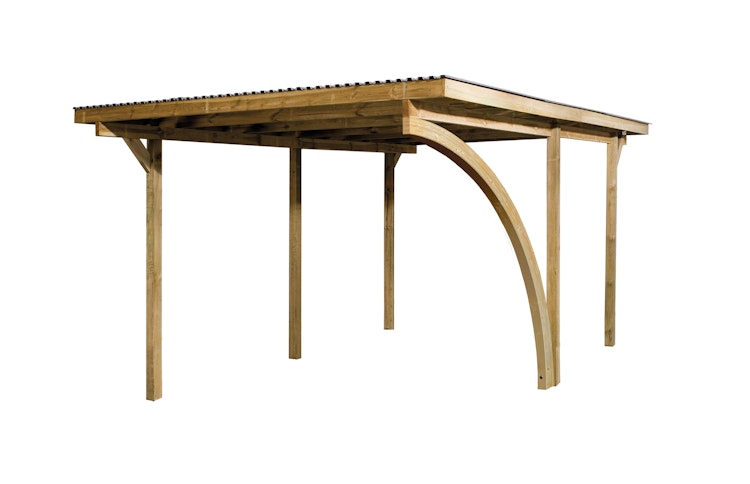 Weka Einzelcarport 606 A mit Rundbogen