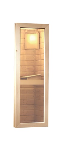 Karibu Saunahaus Skrollan 2 mit Vorraum naturbelassen inkl. gratis Sauna-Zubehörset im Wert von 234,94 €