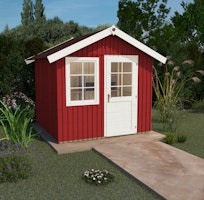 Weka Schwedenhaus 410 mit extra hoher Tür - 44 mm (aufgedoppelt)