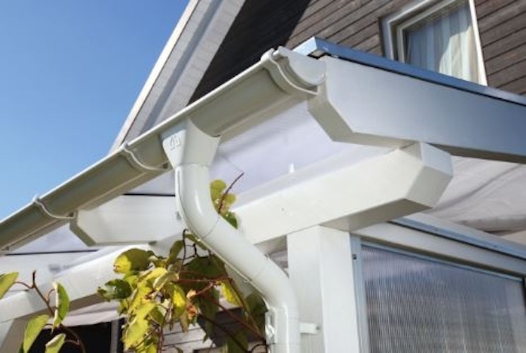 Skan Holz Metall Regenrinnen-Set für Terrassenüberdachungen / Anlehncarports