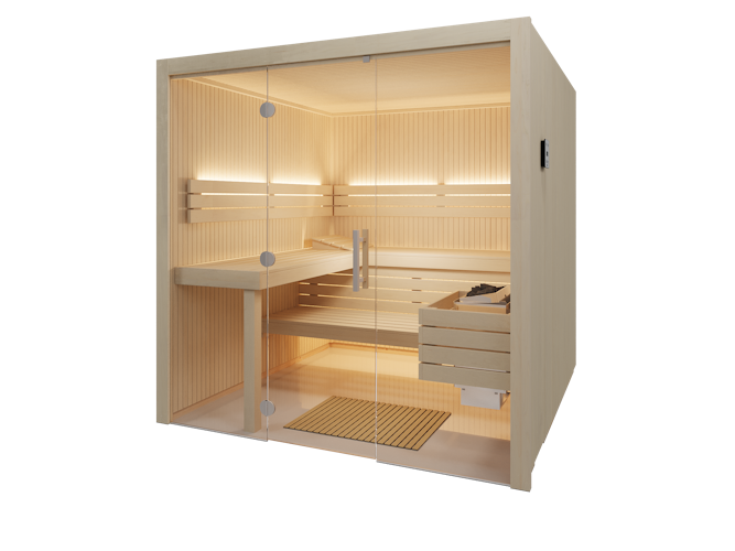 Infraworld Sauna Gracil 210 - 75 mm Elementsauna inkl. 5-teiligem gratis Zubehörset