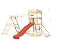 Vorschaubild Akubi Kinderspielturm Ritterburg Löwenherz inkl. Wellenrutsche, Doppelschaukelanbau, Klettergerüst und Netzrampe