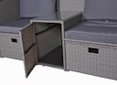 Vorschaubild Garden Pleasure Relax-Lounge SAINT-TROPEZ,  Polyrattan Grau / Kissen 100 % Polyester  Silbergrau