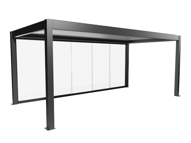 Biohort Glasschiebewand 10 mm ESG Klarglas für Pergola