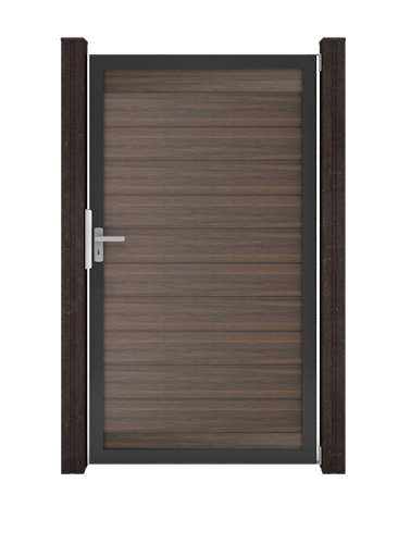 GroJa Solid Steckzaun Universal Einzeltor Sondermaß mit Anthrazitrahmen