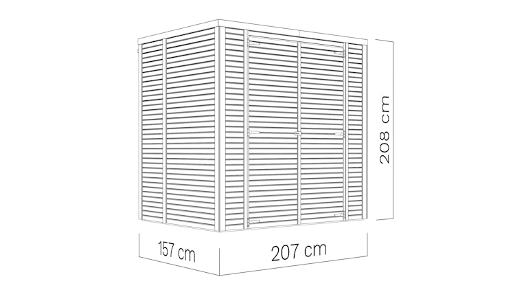 Bertilo Gerätehaus Box 2 - 18 mm