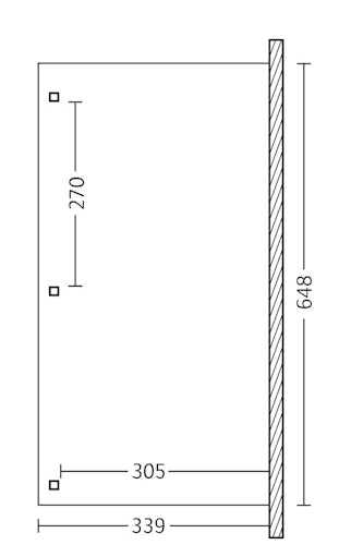 Skan Holz Terrassenüberdachung Venezia mit Mittelpfosten Breite 648 cm