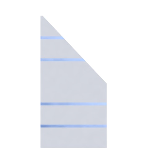 TraumGarten System Glas ALPHA 900 x 1800/900 mm Anschluss rechts