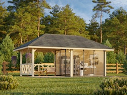 Palmako Pavillon Bianca 16,6 m² Set 203 Slide - 28 mm