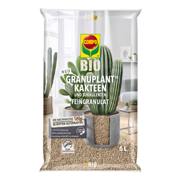 COMPO BIO GRANUPLANT Kakteen- und Sukkulenten-Feingranulat 6l