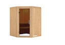 Vorschaubild Karibu Sauna Larin mit Eckeinstieg 68 mm inkl. gratis Sauna-Zubehörset im Wert von 234,94 €