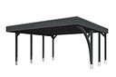 Vorschaubild Skan Holz Doppelcarport Friesland 546x555 cm - 1 Einfahrtsbogen Set G