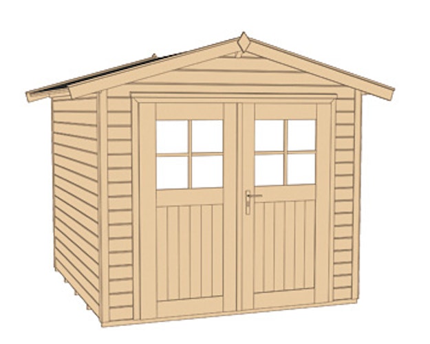 Weka Gartenhaus 224 inkl. Doppeltür - 21 mm