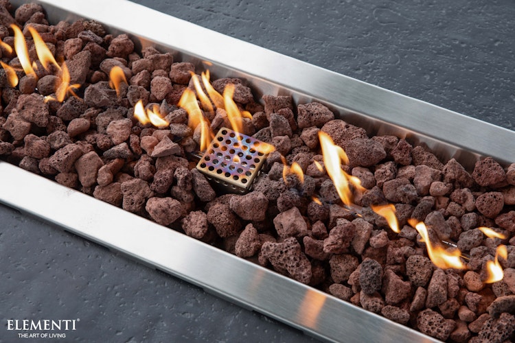 Gardenforma Gas Feuerstelle Vancouver in Beton-Optik dunkelgrau